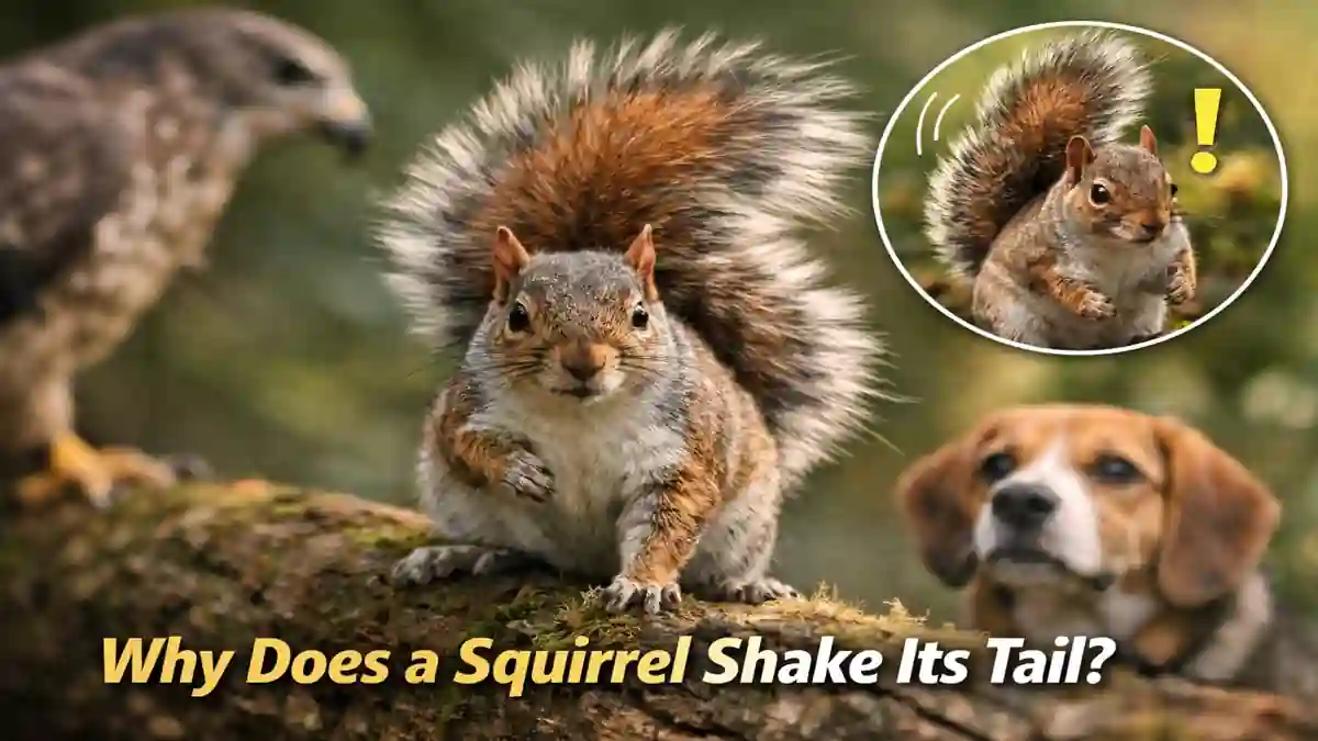 Why does a squirrel shake its tail?